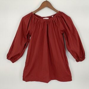 DOEN Girls Dress Size 8 Chocolate Brown Neutral Organic Cotton Photo Classic